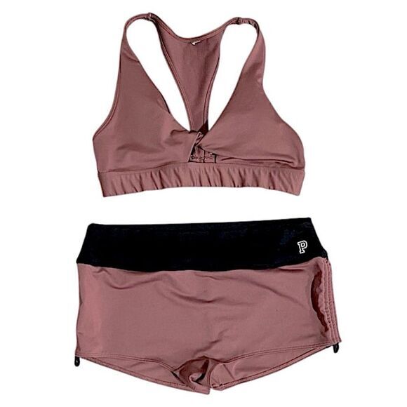 Victoria’s Secret PINK Gym to Swim Sports Bra & Boyshorts Set‎ L Mauve - Picture 1 of 16
